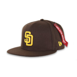 New Era 9Fifty x Alpha Industries San Diego Padres Snapback Hat Brown Gold