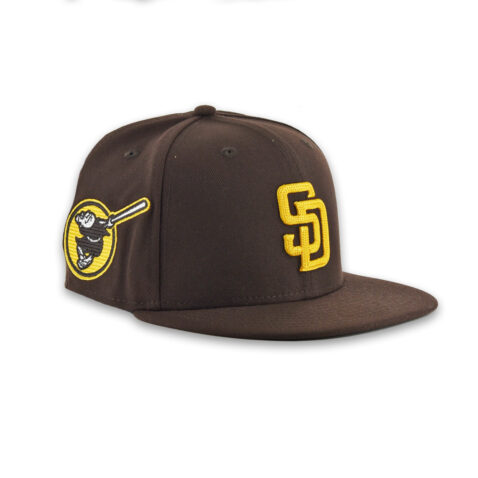 New Era 9Fifty x Alpha Industries San Diego Padres Snapback Hat Brown Gold - Image 3