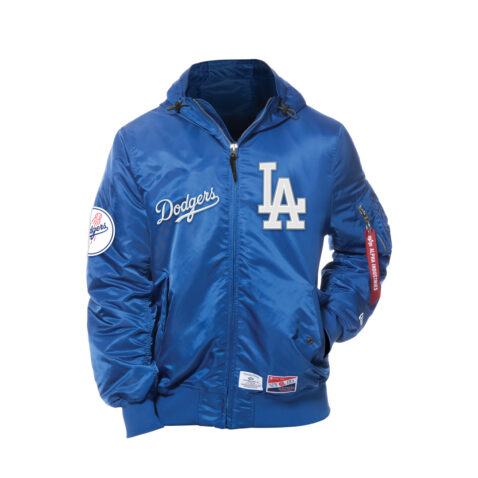 New Era x Alpha Industries Los Angeles Dodgers L2B Parka Jacket Light Royal Blue