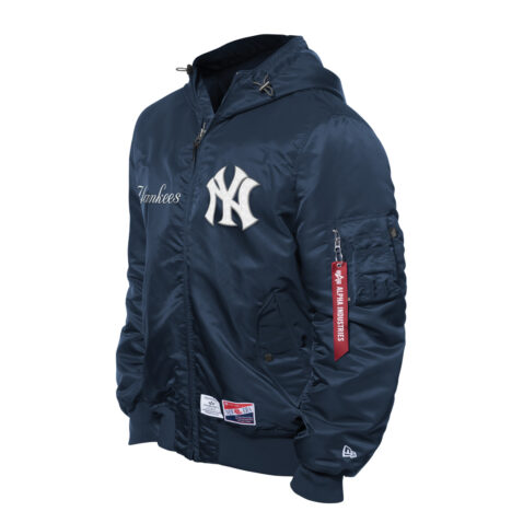 New Era x Alpha Industries New York Yankees L2B Parka Jacket Dark Navy Blue New Era x Alpha Industries New York Yankees L2B Parka Jacket Dark Navy Blue
