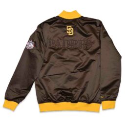 Mitchell & Ness San Diego Padres Team OG 3.0 Lightweight Satin Jacket Brown