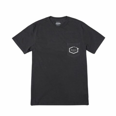 RVCA Hawaii Island Hex Pocket Tee Pirate Black