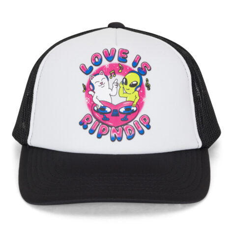 Ripndip Love Is Snapback Hat White Black