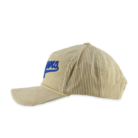 Mitchell & Ness Los Angeles Dodgers Cordy Deadstock Snapback Hat Off White - Image 4