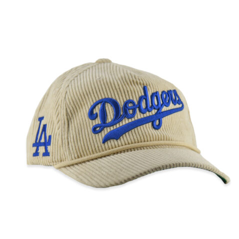Mitchell & Ness Los Angeles Dodgers Cordy Deadstock Snapback Hat Off White - Image 3