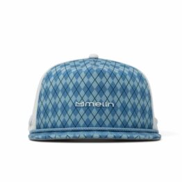 Melin Hydro Coronado Links Snapback Hat Blue Argyle