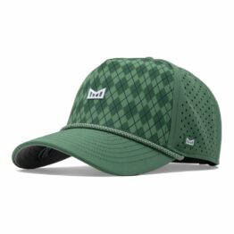 Melin Hydro Odyssey Links Snapback Hat Green Argyle