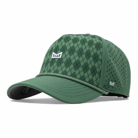 Melin Hydro Odyssey Links Snapback Hat Green Argyle