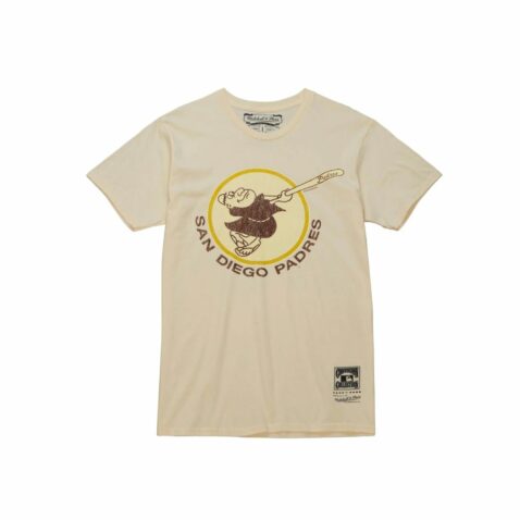 Mitchell & Ness San Diego Padres Under The Lights Short Sleeve T-Shirt Cream White