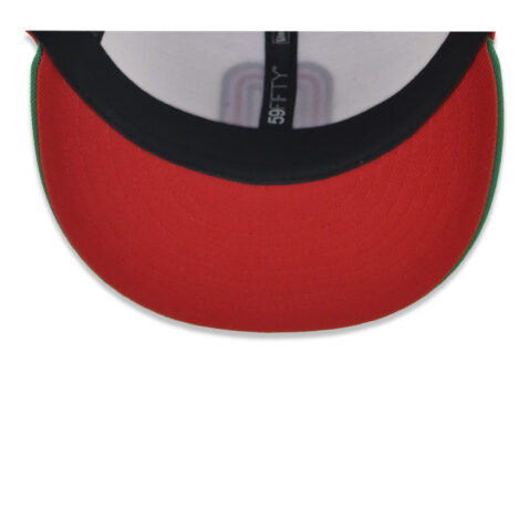 New Era 59Fifty Mexico Aztec Two Tone Fitted Hat White Red Green - Image 7