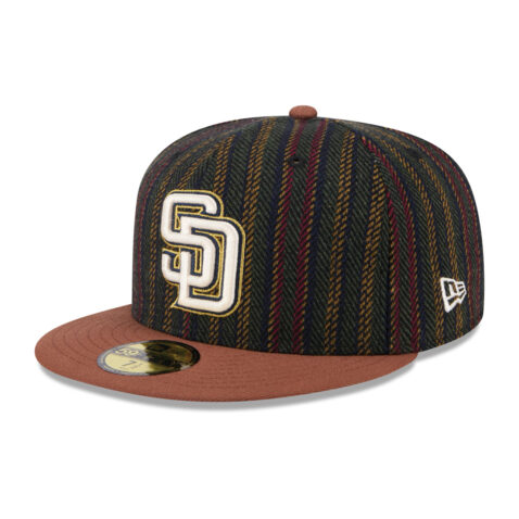 New Era 59Fifty San Diego Padres Vintage Herringbone Fitted Hat Herringbone Brown New Era 59Fifty San Diego Padres Vintage Herringbone Fitted Hat Herringbone Brown