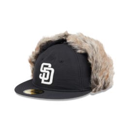New Era 59Fifty San Diego Padres Winter Dog Ear Fitted Hat Black