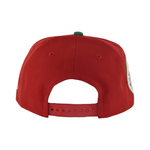 New Era 9Forty Mexico Aztec Two Tone A-Frame Snapback Hat White Red Green - Image 5