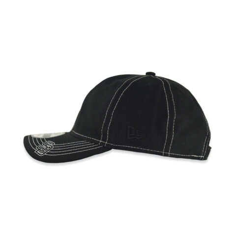 New Era 9Twenty San Diego Padres Contrast Stitch Strapback Hat Black - Image 4