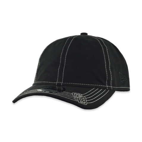 New Era 9Twenty San Diego Padres Contrast Stitch Strapback Hat Black