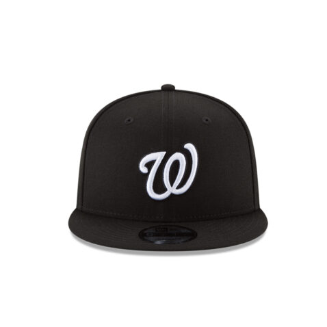 New Era 9Fifty Washington Nationals Basic Snapback Hat Black White - Image 2