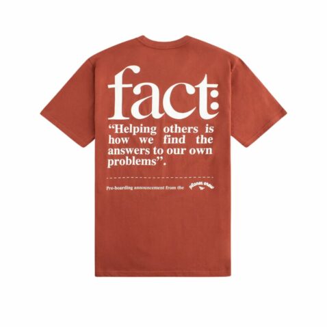 Paper Planes Facts Short Sleeve T-Shirt Burnt Henna - Image 3