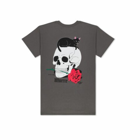 Ripndip x Walter Mercado Muerte Short Sleeve T-Shirt Charcoal - Image 2