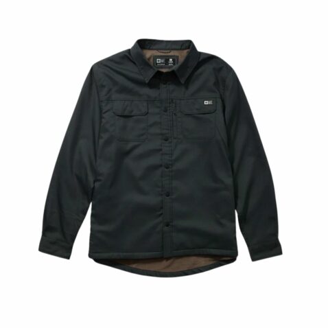 Salty Crew Fathom Long Sleeve Tech Shacket Charcoal