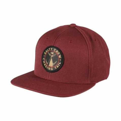 Salty Crew Tailgate 6 Panel Snapback Hat Burgundy