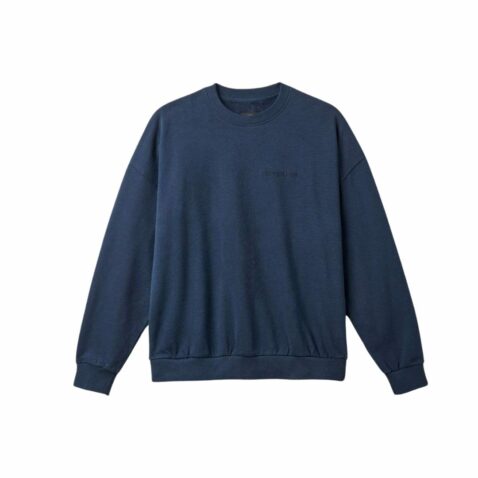 Brixton Embroidered Heavy Weight Crewneck Sweatshirt Washed Navy