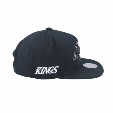 Mitchell & Ness Los Angeles Kings Vintage Evergreen Snapback Hat Black White - Image 3
