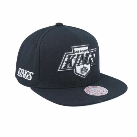 Mitchell & Ness Los Angeles Kings Vintage Evergreen Snapback Hat Black White - Image 2