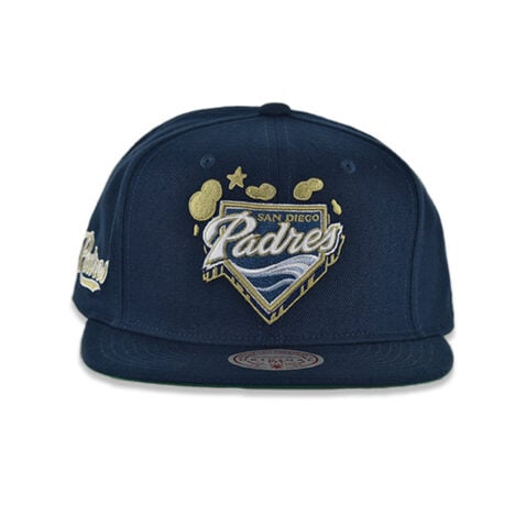 Mitchell & Ness San Diego Padres G Shadow Cooperstown Snapback Hat Navy Blue - Image 2