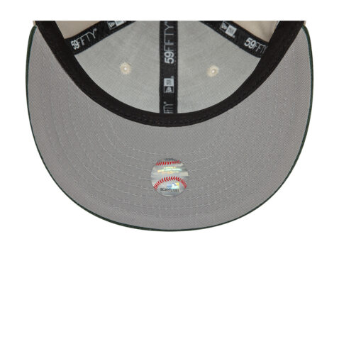 New Era 59Fifty Colorado Rockies Contrast Cord Fitted Hat Cream White Green - Image 6