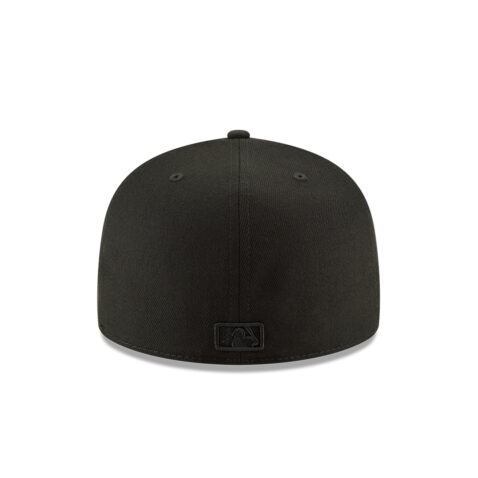 New Era 59Fifty Los Angeles Dodgers 2024 World Series Champions Side Patch Fitted Hat Blackout Gold - Image 5