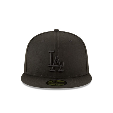New Era 59Fifty Los Angeles Dodgers 2024 World Series Champions Side Patch Fitted Hat Blackout Gold - Image 2