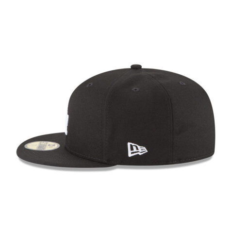 New Era 59Fifty Los Angeles Dodgers 2024 World Series Champions Side Patch Fitted Hat Black White - Image 4