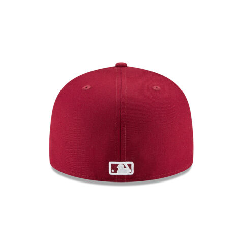 New Era 59Fifty Los Angeles Dodgers 2024 World Series Champions Side Patch Fitted Hat Cardinal Red White - Image 5