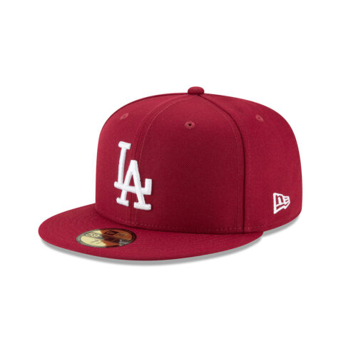 New Era 59Fifty Los Angeles Dodgers 2024 World Series Champions Side Patch Fitted Hat Cardinal Red White