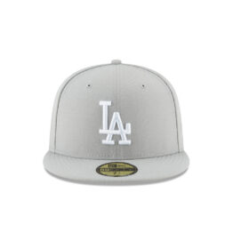 New Era 59Fifty Los Angeles Dodgers 2024 World Series Champions Side Patch Fitted Hat Gray White