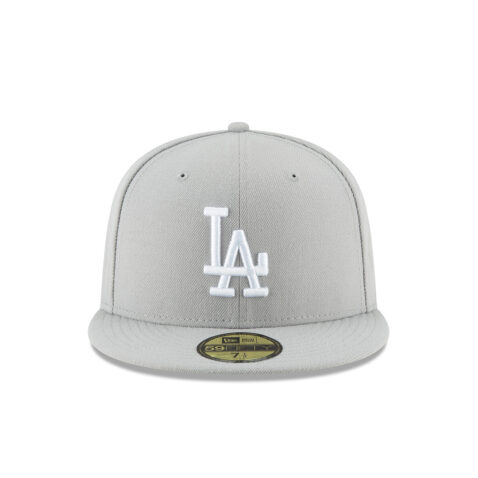 New Era 59Fifty Los Angeles Dodgers 2024 World Series Champions Side Patch Fitted Hat Gray White - Image 2