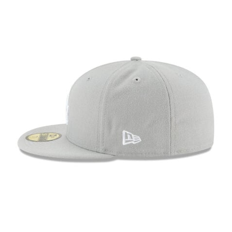 New Era 59Fifty Los Angeles Dodgers 2024 World Series Champions Side Patch Fitted Hat Gray White - Image 4