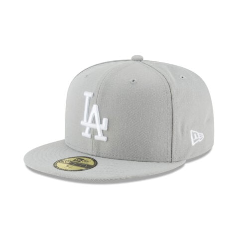 New Era 59Fifty Los Angeles Dodgers 2024 World Series Champions Side Patch Fitted Hat Gray White