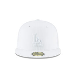 New Era 59Fifty Los Angeles Dodgers 2024 World Series Champions Side Patch Fitted Hat Whiteout