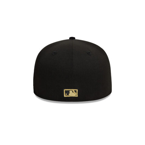 New Era 59Fifty Los Angeles Dodgers Coops Metallic Fitted Hat Black Metallic Gold - Image 5
