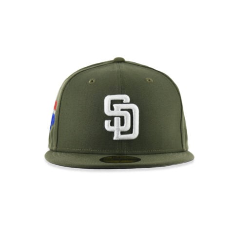 New Era 59Fifty San Diego Padres Iceman Fitted Hat New Olive White - Image 2
