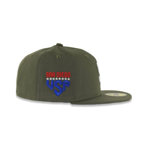 New Era 59Fifty San Diego Padres Iceman Fitted Hat New Olive White - Image 6
