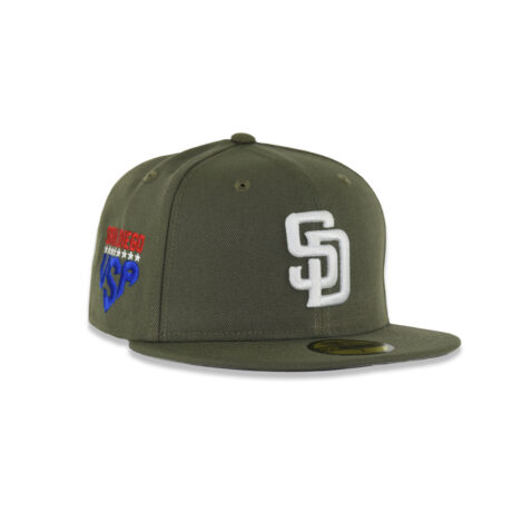 New Era 59Fifty San Diego Padres Iceman Fitted Hat New Olive White - Image 3