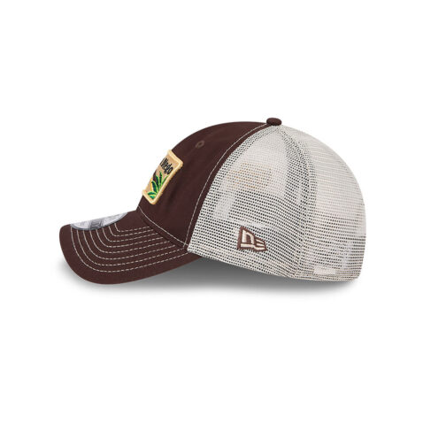 New Era 9Twenty San Diego Padres State Souvenir Mesh Trucker Strapback Hat Brown White - Image 4