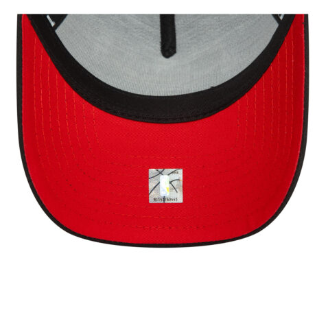 New Era E-Frame Chicago Bulls Flame Snapback Hat Black Red - Image 5