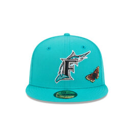 New Era x FELT 59Fifty Florida Marlins Dark Teal  Fitted Hat Limited Edition