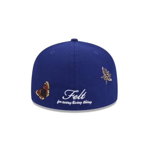 New Era x FELT 59Fifty Los Angeles Dodgers Dark Royal Blue  White Fitted Hat Limited Edition - Image 5