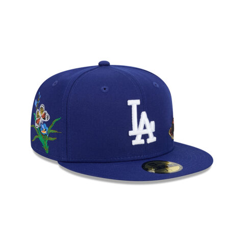 New Era x FELT 59Fifty Los Angeles Dodgers Dark Royal Blue  White Fitted Hat Limited Edition - Image 3