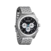 Nixon-Time-Teller-Chrono-Watch-Chrome-Black-Chrome-Sunray-Front-Right.jpg