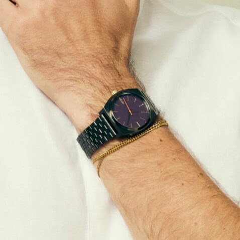 Nixon Time Teller Watch Gunmetal  Blackberry Gold - Image 6